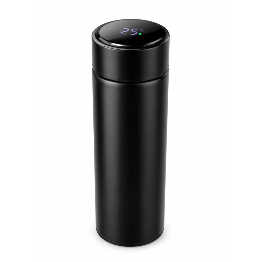 Bottle + Temperature Display Set Black | Primora Gifts