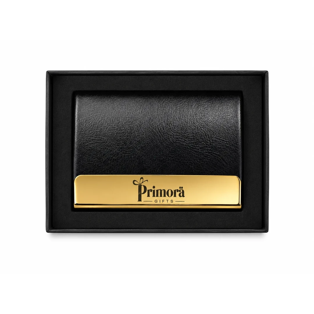 primora-2bf0c3a0d987-PG-CH09-Black-Gold.webp Black & Gold Card Holder | Primora Gifts - Image 1