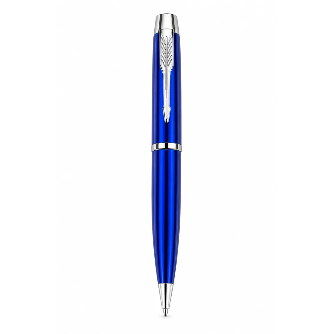 primora-3d941728f1dd-PG-MP04-Blue.webp Pens Blue and silver Metal Pen | Primora Gifts - Image 1