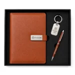 Joining Kit Brown Diary, Pen & Metal Keychain | Primora Gifts
