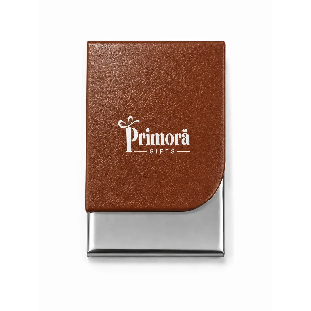 primora-6e455366435e-PG-CH06-Brown.webp Brown Card Holder | Primora Gifts - Image 1