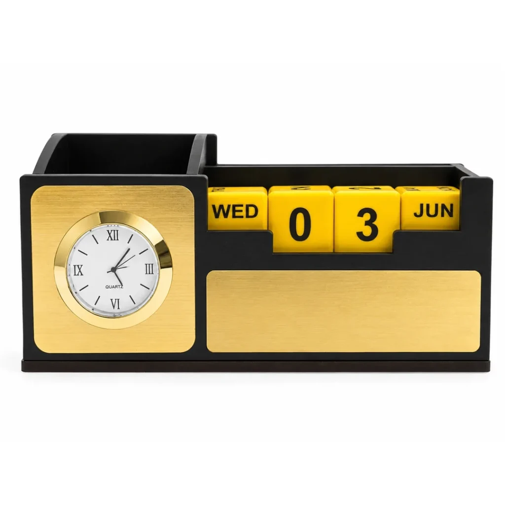 Calendar + Pen + Clock for Table Set | Primora Gifts