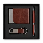 Joining Kit Brown Card Holder, Pen with Keychain | Primora Gifts