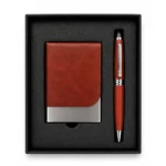 Joining Kit Brown Card Holder & Pen | Primora Gifts