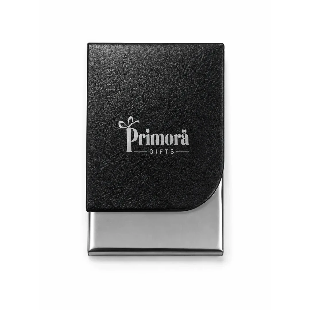 primora-97d5dfa8771d-PG-CH05-Black-Silver.webp Black Card Holder | Primora Gifts - Image 1