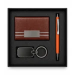 Joining Kit Brown Pen, Card Holder & Metal Keyring | Primora Gifts