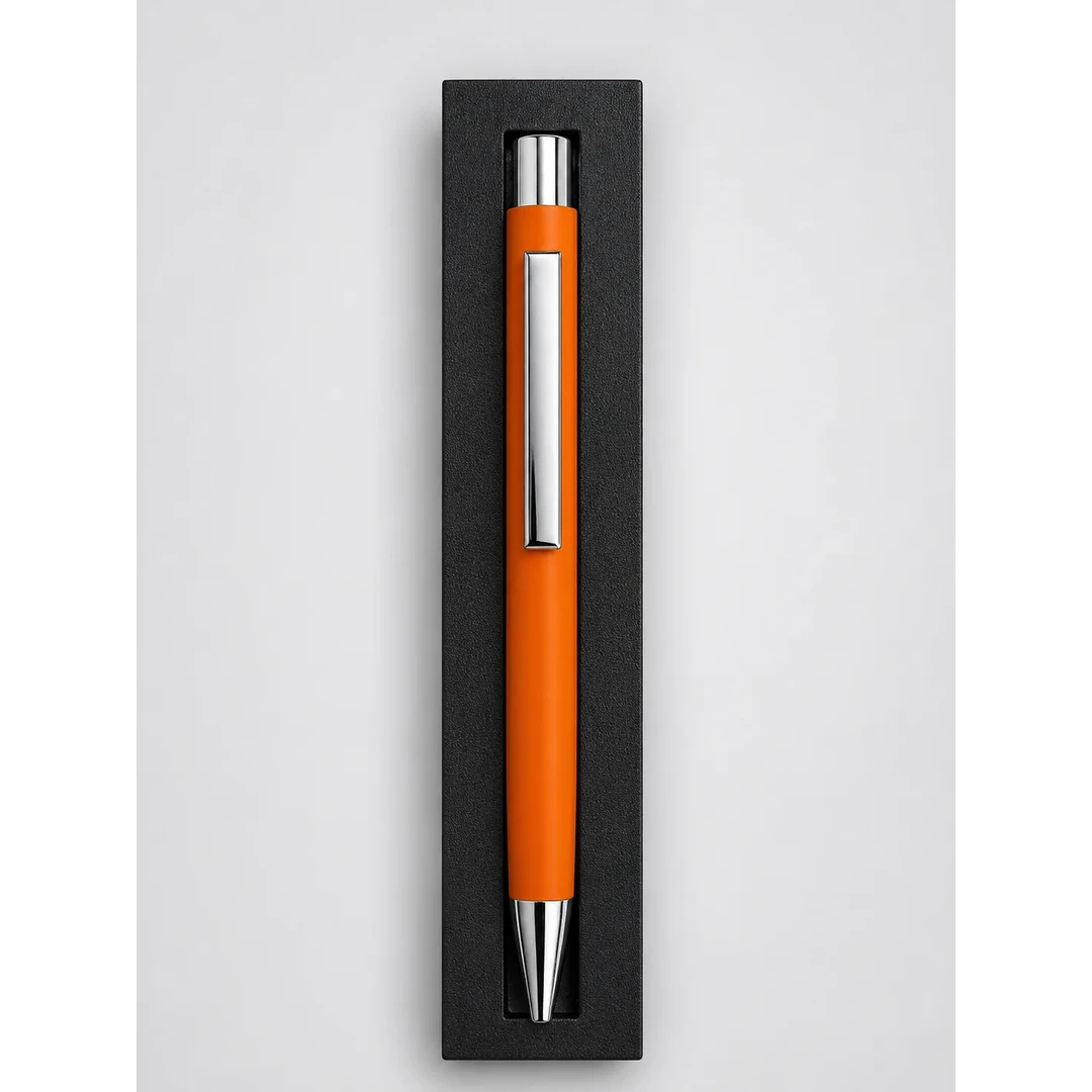 primora-c988373c12d7-PG-MP15-Brown.webp Pens Brown and Silver Metal Pen | Primora Gifts - Image 1