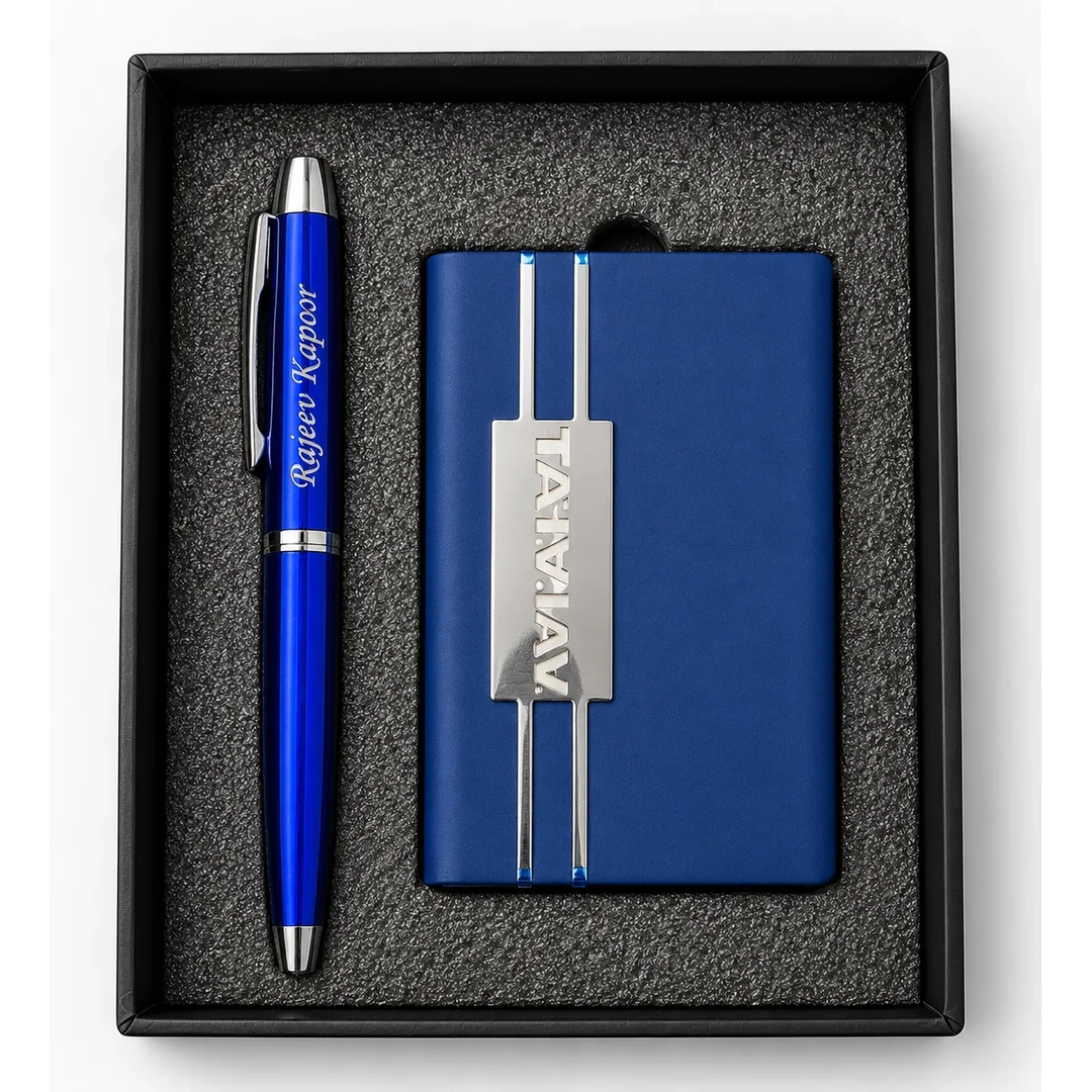 primora-cc401e0f74ec-PG61-Blue-PC01.webp Joining Kit Blue Ball Pen & Card Holder | Primora Gifts - Image 1