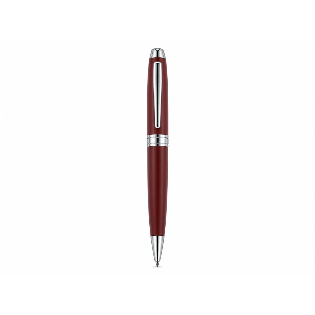 primora-d7d9376181c9-PG-MP05-Brown.webp Pens Brown and Silver Metal Pen | Primora Gifts - Image 1