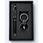 Joining Kit Black Ball Pen & round Keychain | Primora Gifts - Image 2