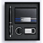 Joining Kit Black Ball Pen, Keyring with Card Holder | Primora Gifts