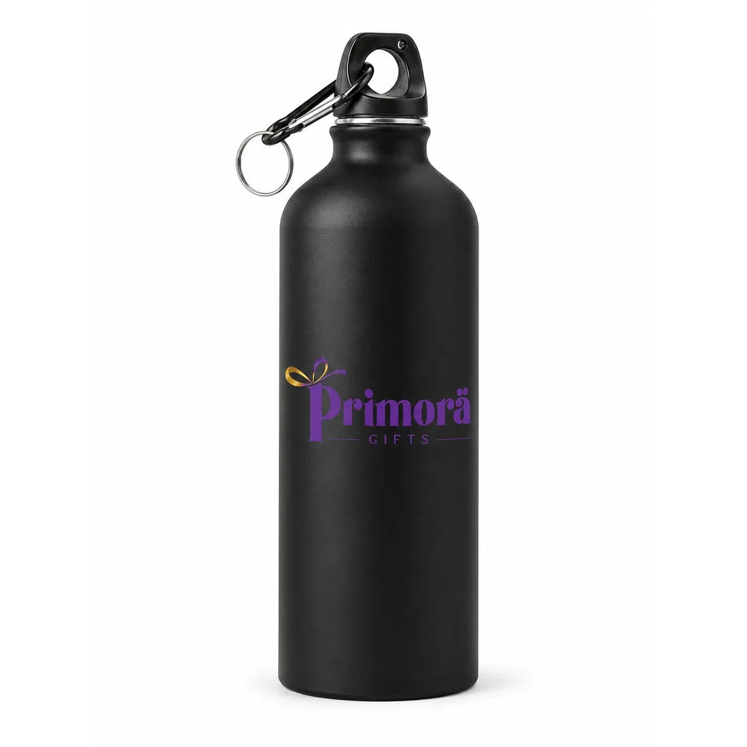 primora-f9fbe94edbb3-PG-BTL-07-Black.webp Black Metal Bottle | Primora Gifts - Image 1