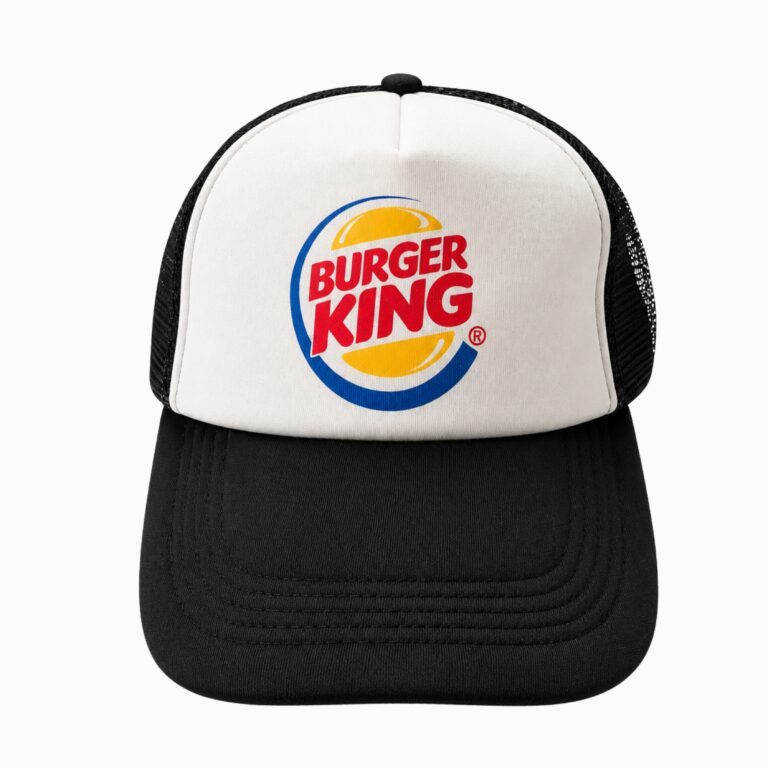Burger King Cap Sublimation Printed Black | Primora Gifts