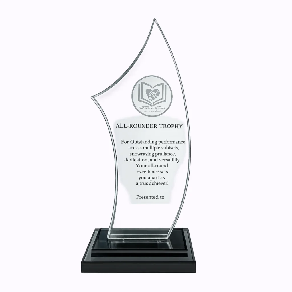 All Rounder Memento 22*10 Crystal + Base Set Black | Primora Gifts