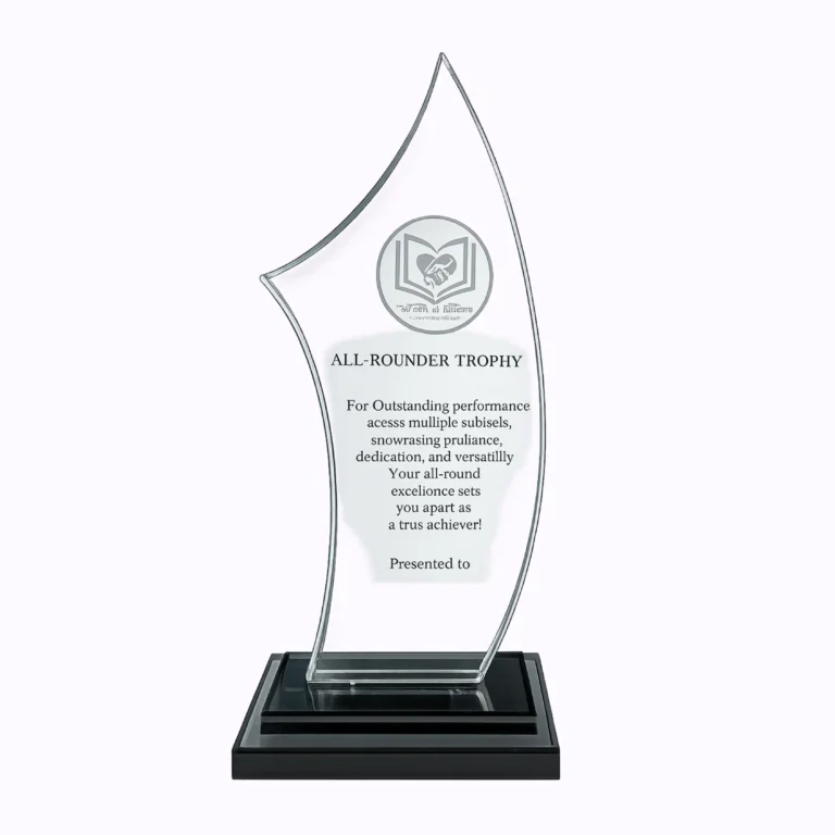 All Rounder Memento 22*10 Crystal + Base Set Black | Primora Gifts
