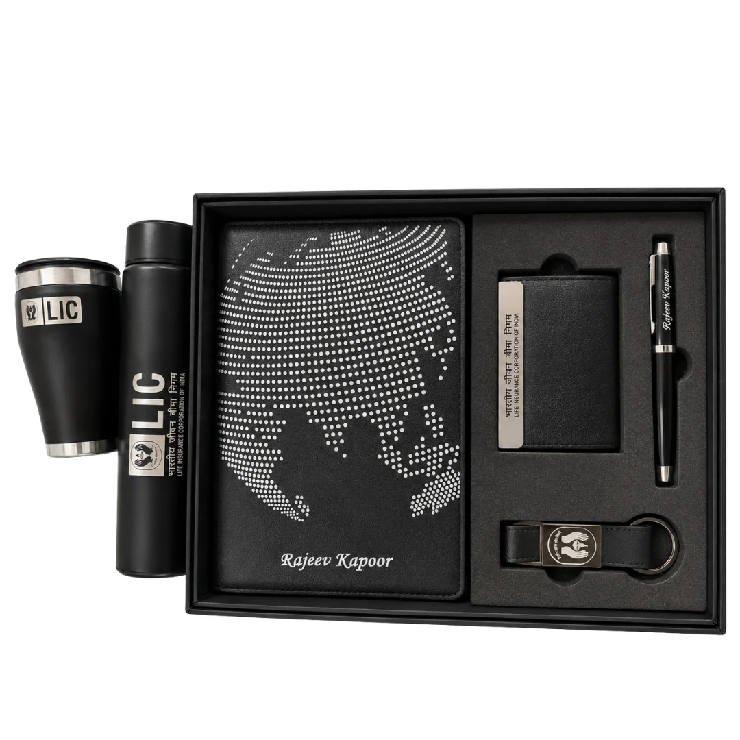 58 Diary + Card Holder + Keychain + Pen + Bottle + Mug Set Corporate Gift Box | Primora Gifts