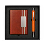 Metal Pen & Card Holder - 2 in 1 Set