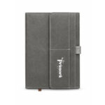 Foldbook Stash A5 Notebook with Magnetic Flap Closure (Grey, Olive)